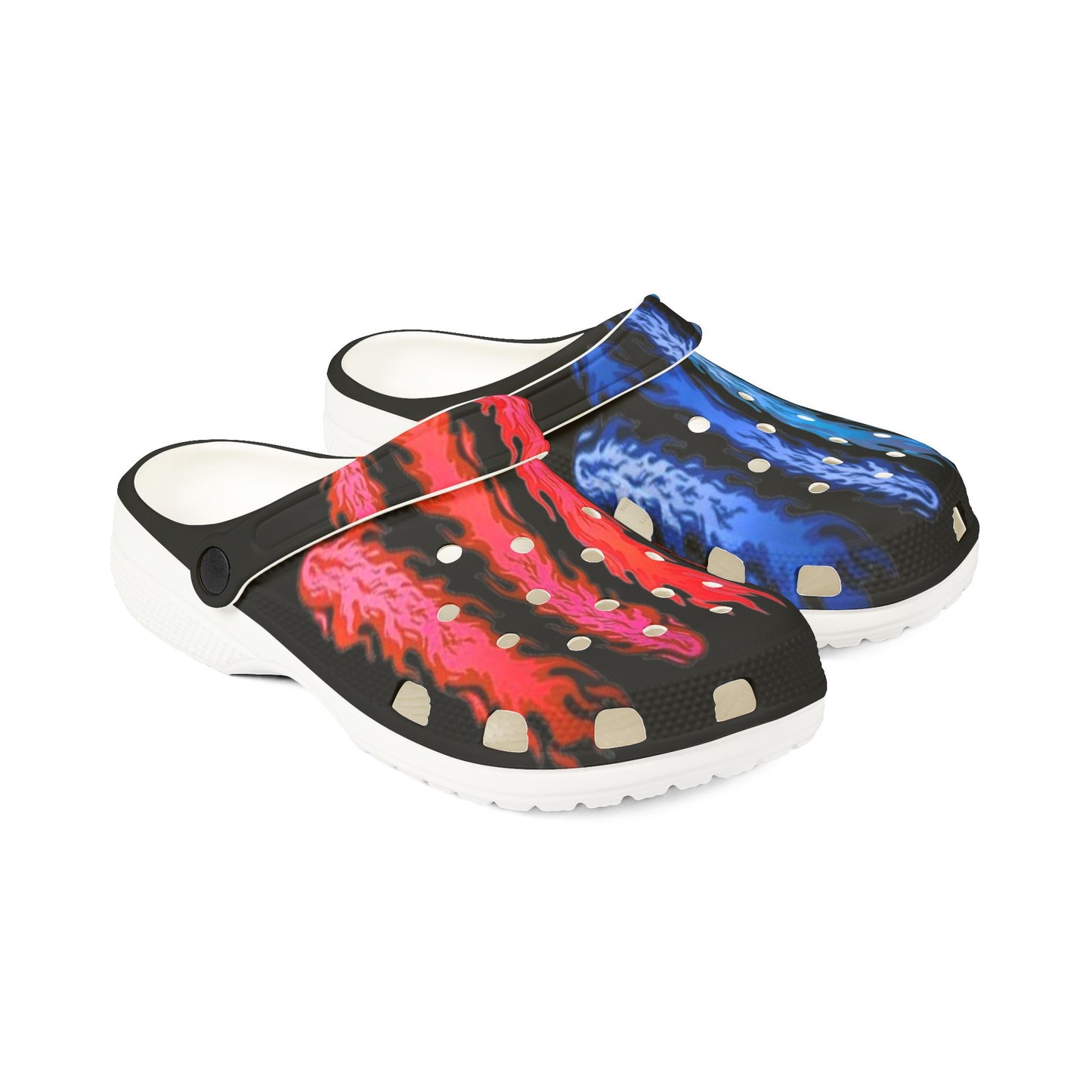 Flame Pattern EVA Foam Clogs - Stylish Comfort for Summer Adventures
