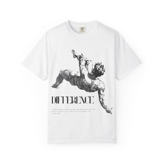 Artistic Unisex Garment-Dyed T-shirt - 'DIFFERENCE' Graphic Tee for Creative Souls