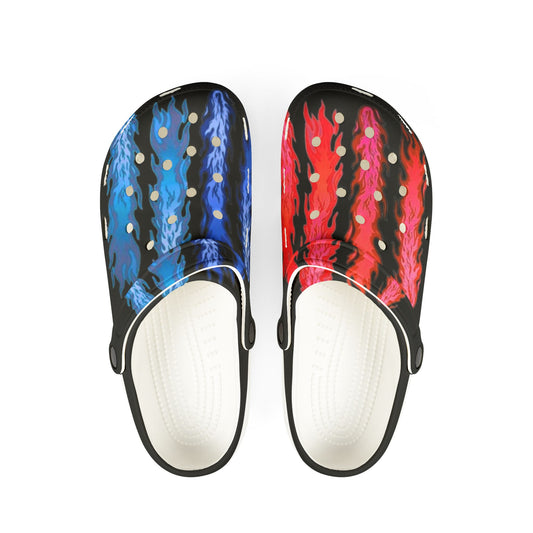 Flame Pattern EVA Foam Clogs - Stylish Comfort for Summer Adventures